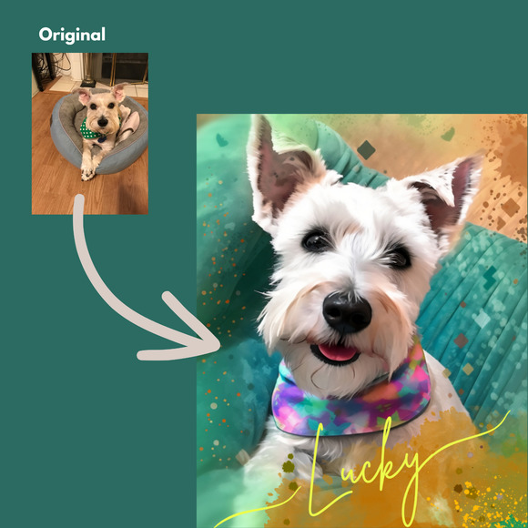 Transform Your Pet's Photo into a Work of Art - Custom Printable Wall Art - Picture 2 of 6